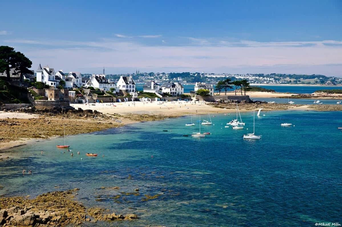Kermartin - Maison De Famille Avec Vue Sur La Baie De Morlaix Plouézocʼh Eksteriør bilde