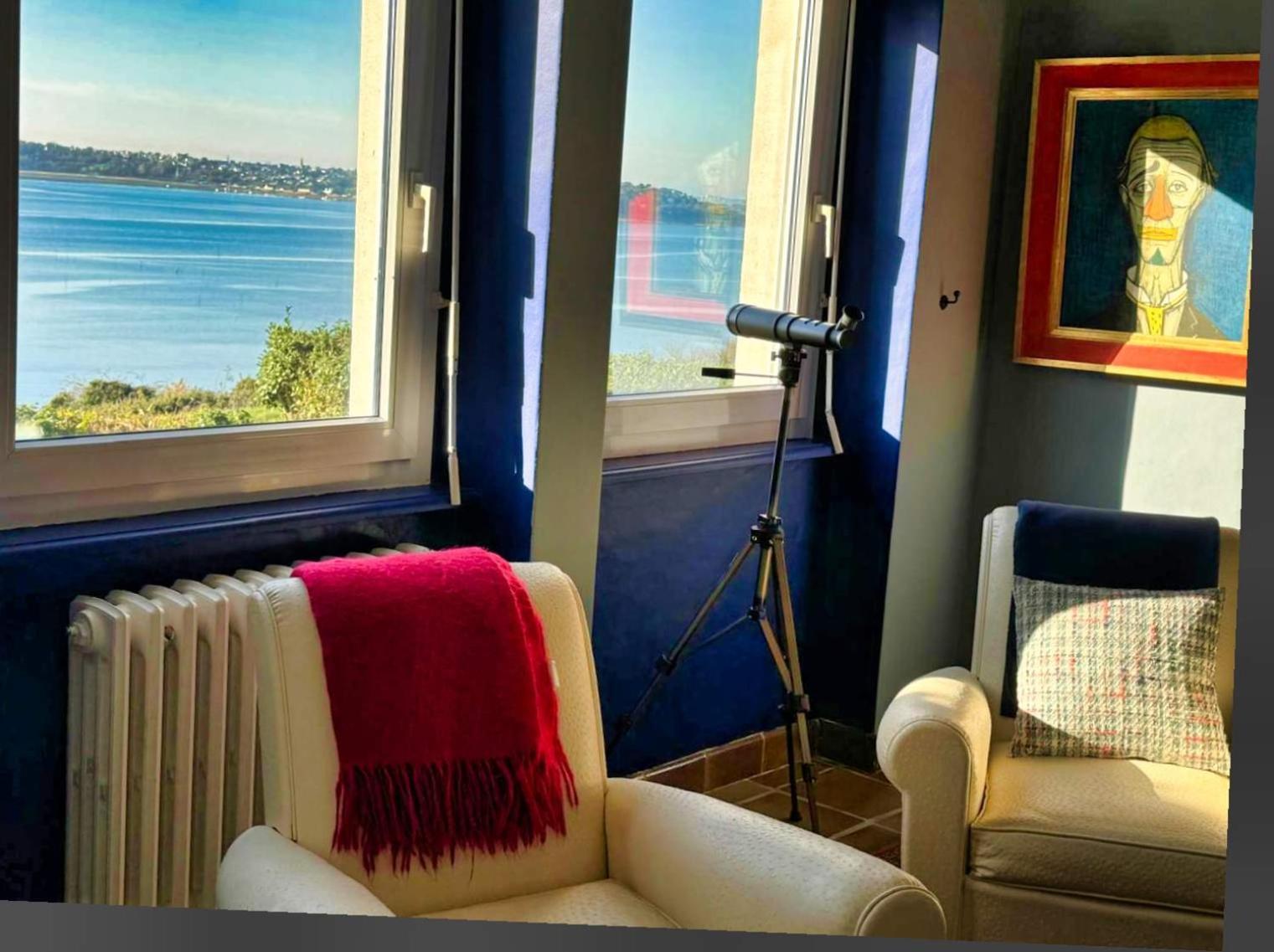 Kermartin - Maison De Famille Avec Vue Sur La Baie De Morlaix Plouézocʼh Eksteriør bilde